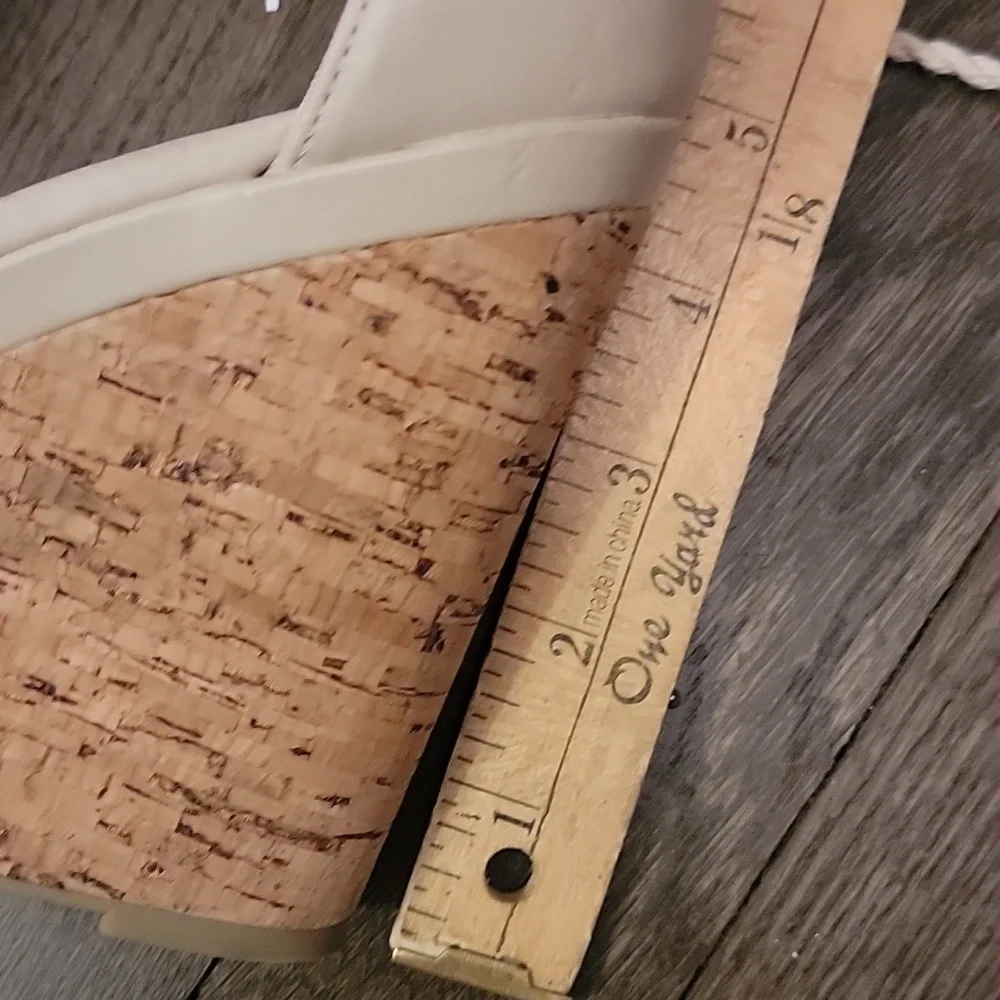 MODA SPANA cork wedge heel strappy embroidery Sz 9.5 - Picture 7 of 7